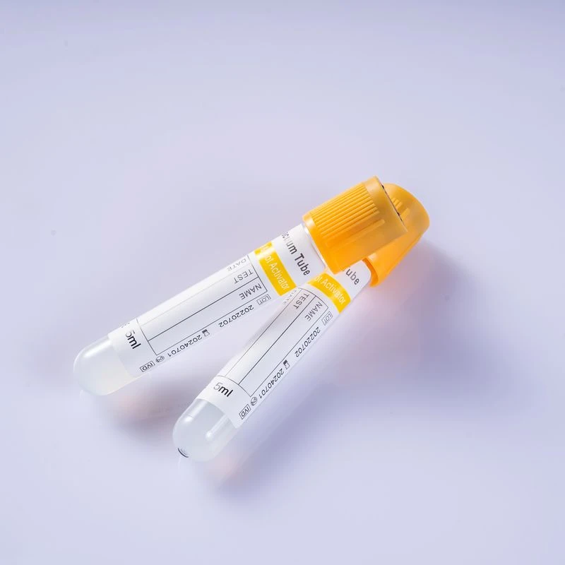 Gel and Clot Activator Tube Yellow Tube